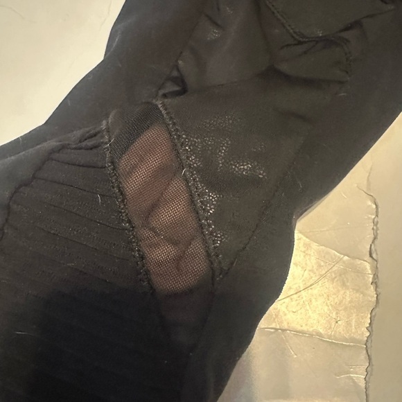 Black Athletic Leggings Sleek Alt Biker Grunge Medium Sexy Women’s - Picture 3 of 6